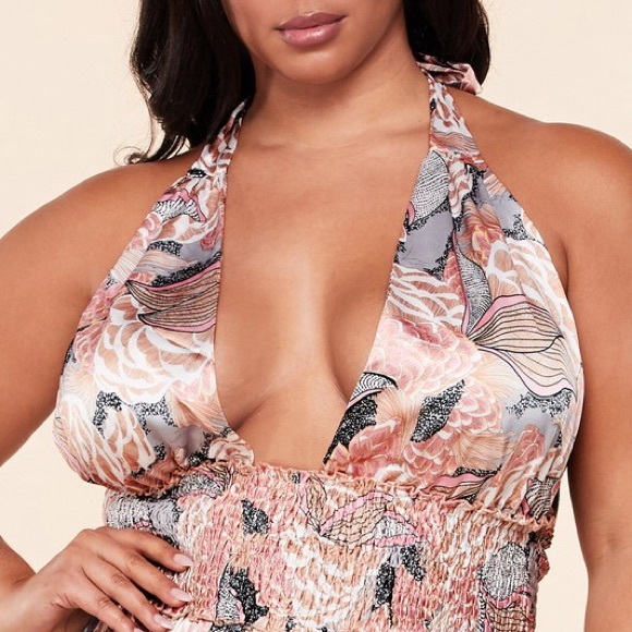 Floral Maxi Halter Dress - Picture 6 of 7